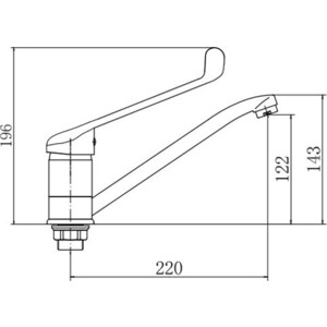 Смеситель для кухни Fashun хром (A4954)