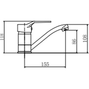 Смеситель для кухни Fashun хром (A4563)