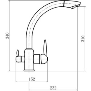 Смеситель для кухни Fashun хром (A4399)