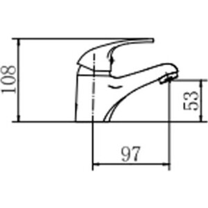 Смеситель для раковины Fashun хром (A1015)