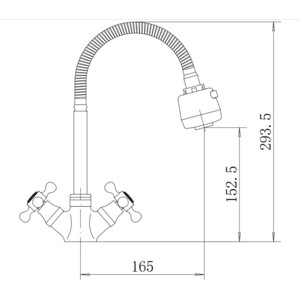 Смеситель для кухни Fashun хром (A4319)