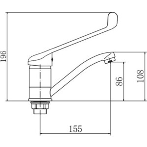 Смеситель для кухни Fashun хром (A4554-2)