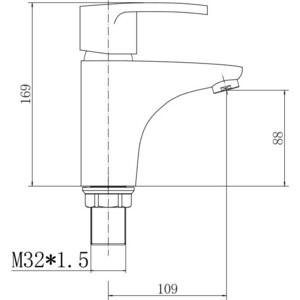 Смеситель для раковины Fashun хром (A1065)