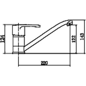 Смеситель для кухни Fashun хром (A4265)