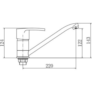 Смеситель для кухни Fashun хром (A4965)