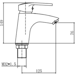 Смеситель для раковины Fashun хром (A1066)