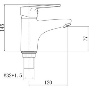 Смеситель для раковины Fashun хром (A1068)