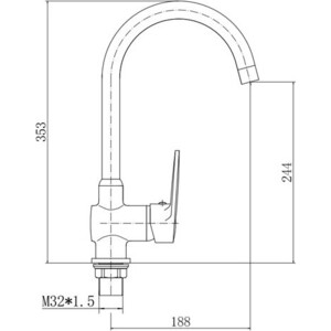 Смеситель для кухни Fashun хром (A4068)