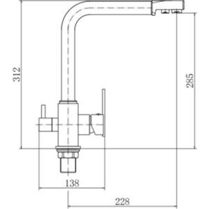 Смеситель для кухни Fashun хром (A4355)
