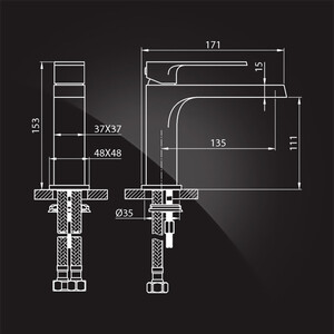 Смеситель для раковины Elghansa Heffen хром (1652520)