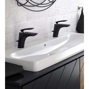 Смеситель для раковины Kludi Balance с донным клапаном черный (520238775)