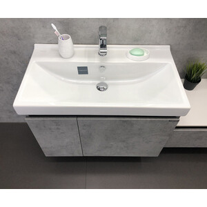 Тумба с раковиной Comforty Осло 80 бетон светлый (00-00000836)