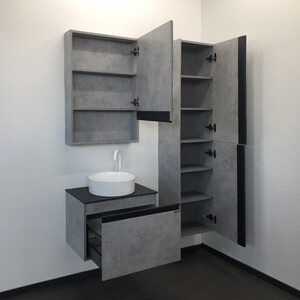 Мебель для ванной Comforty Эдинбург 60 бетон светлый с раковиной Comforty 9111