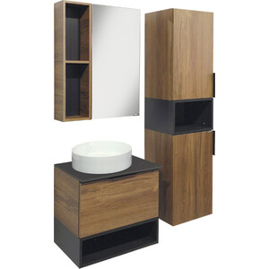 Зеркало-шкаф Comforty Штутгарт 60 дуб темно-коричневый (00004151036)