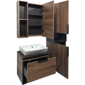 Зеркало-шкаф Comforty Штутгарт 60 дуб темно-коричневый (00004151036)