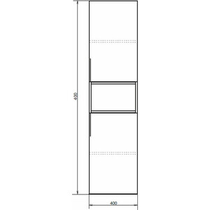 Пенал Comforty Штутгарт 40 дуб темно-коричневый (00004151544)
