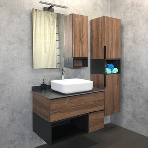 Пенал Comforty Штутгарт 40 дуб темно-коричневый (00004151544)