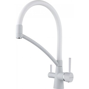 Смеситель для кухни Paulmark Sigen с подключением фильтра, белый (Si213111-431TW)