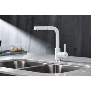 Смеситель для кухни Paulmark Kassel белый матовый (Ka214311-431TW)