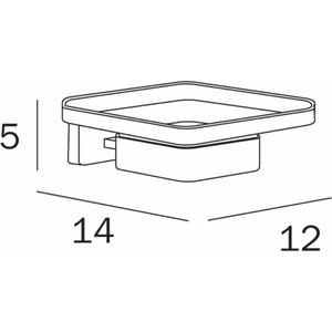 Мыльница Inda Lea черный матовый (A18110NE21)