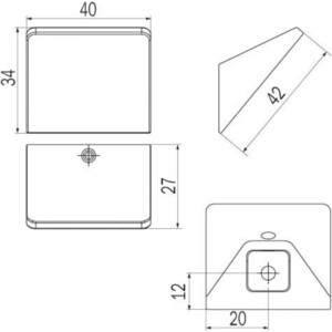 Крючок Inda Indissima хром (A8820ACR)