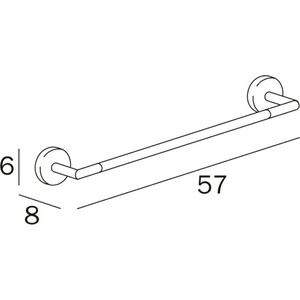 Полотенцедержатель Inda Forum 57 см, хром (A3618BCR)