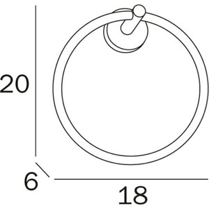 Полотенцедержатель Inda Forum кольцо, хром (A36160CR)