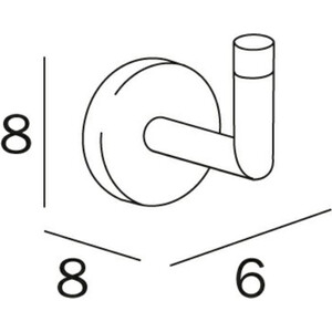 Крючок Inda Forum хром (A3620ACR)