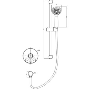 Смеситель для душа D&K Rhein-Marx встраиваемый, с душем (DA1395201)