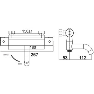 Термостат для ванны D&K Bayern-Potsdam хром (DA2153201)