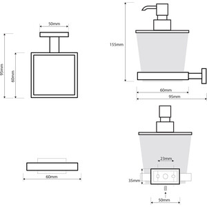 Дозатор для жидкого мыла Bemeta Plaza (118209049)