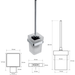 Ершик для унитаза Bemeta Via щетка черная (135013012)