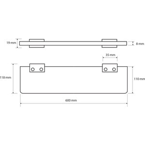 Полка стеклянная Bemeta Via (135002242)