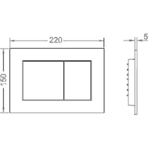 Панель смыва TECE Now для системы двойного смыва (9240407)