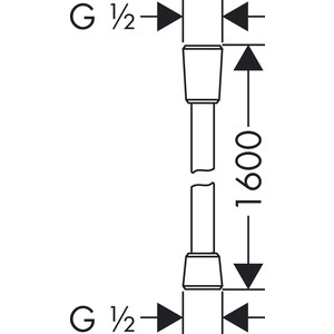 Душевой шланг Hansgrohe Isiflex 160 см ПВХ хром (28276000)