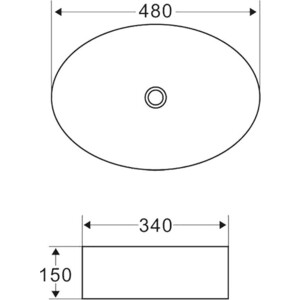 Раковина-чаша BelBagno 48х34 (BB1085)