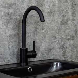 Смеситель для кухни Orange OneLife полимерный черный (P04-001b)