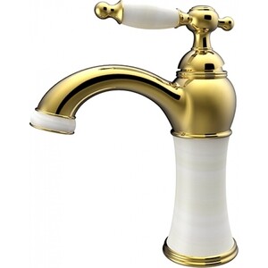 Смеситель для раковины Kaiser Retro золото/белый (31411)