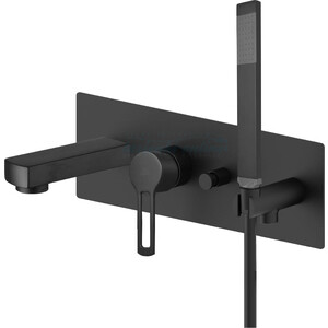 Смеситель для ванны Paffoni Ringo с душем, черный матовый (8020913098514)