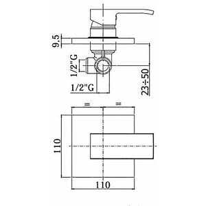 Смеситель для душа Paffoni Elle черный матовый (8020913554003)