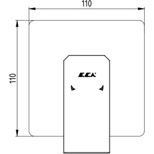 Смеситель для душа E.C.A. Tiera внешняя часть (102167105EX-K)