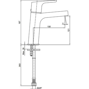 Смеситель для раковины E.C.A. Luna золотой (102808940EX)