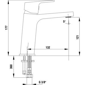 Смеситель для раковины E.C.A. Tiera белый (104808989EX)