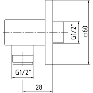 Подключение для шланга E.C.A. Elea хром (102126388EX)