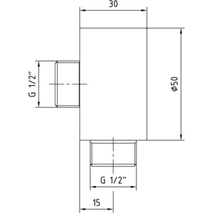 Подключение для шланга E.C.A. Minimal хром (102126634EX)