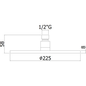 Верхний душ Paffoni Master d225 мм, белый матовый (8020913487608)