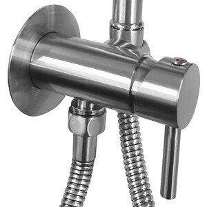 Смеситель для душа Paffoni Tweet Round с гигиенической лейкой, нержавеющая сталь (8020913559763)