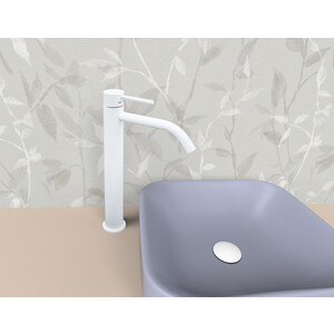 Смеситель для раковины Paffoni Light высокий, белый матовый (8020913572038)