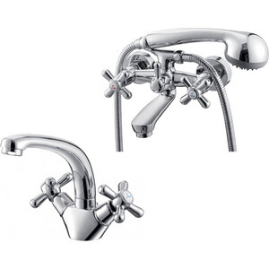 Набор смесителей Kaiser Carlson для раковины, ванны, душевой гарнитур, хром