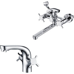 Набор смесителей Kaiser Cuatro для раковины, ванны, с ручным душем, хром